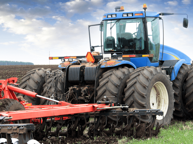 tractor with metal finishing