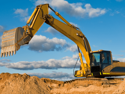 metal finishing on excavator