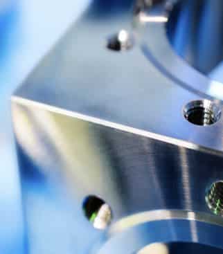 close up of a metal cube